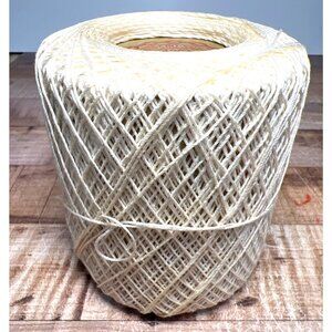 J&P Coats Knit-Cro-Sheen Crochet Thread 400 Yards Boilfast Ecru Cotton Yarn